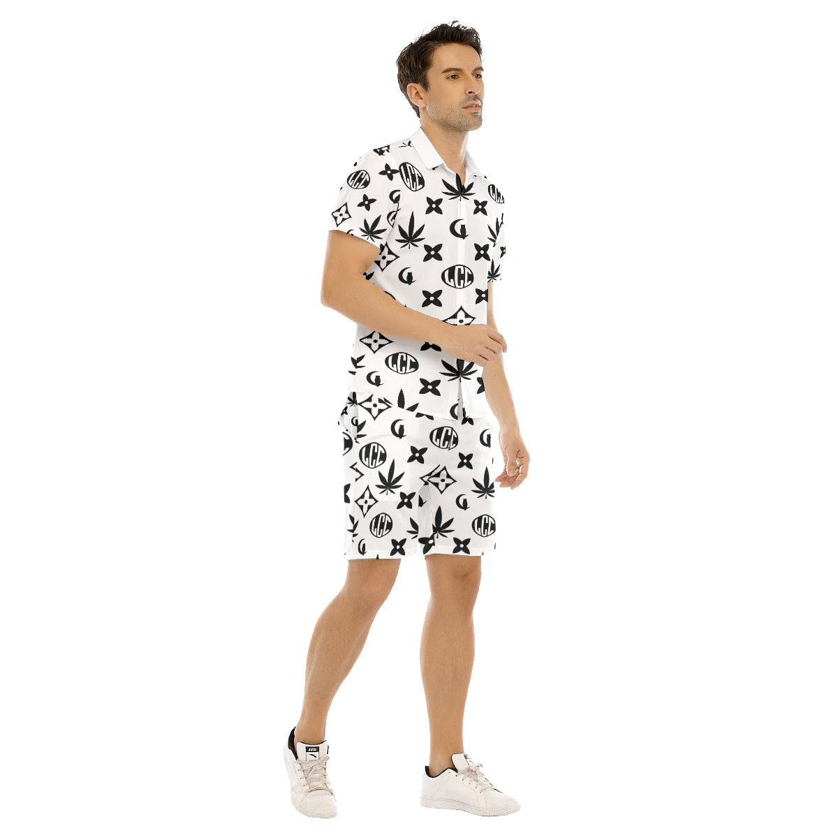 LCC WEEDY WHT Men's Short Sleeve Shirt Sets