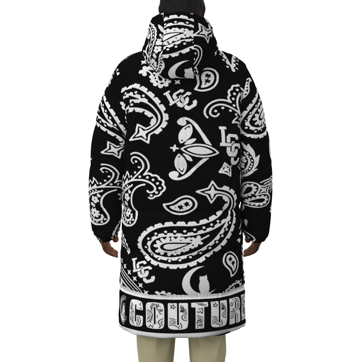 BANDANA COMPLEX BLC Unisex Long Down Jacket