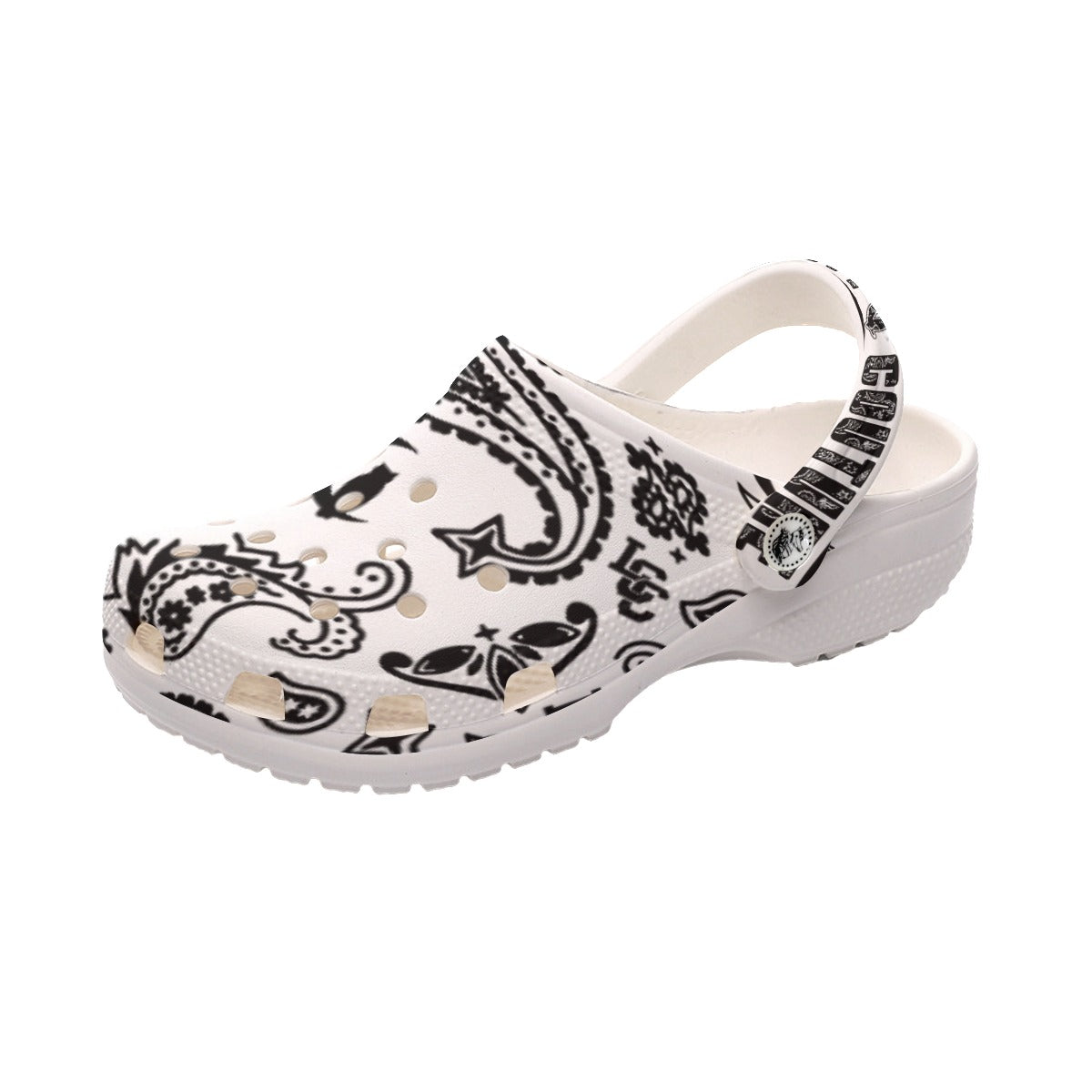 BANDANA PAISLEY WHT Women's Classic Clogs