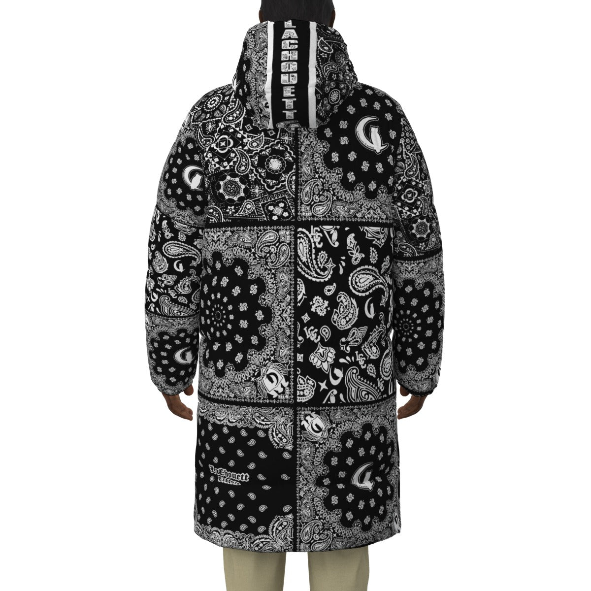 BANDANA MIX BLC Unisex Long Down Jacket