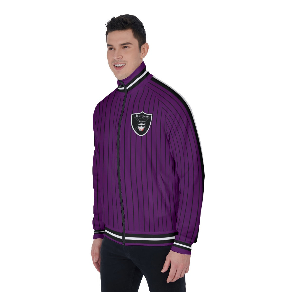 EAZY-E RUTHLESS PRPLE Men's Stand Collar Jacket