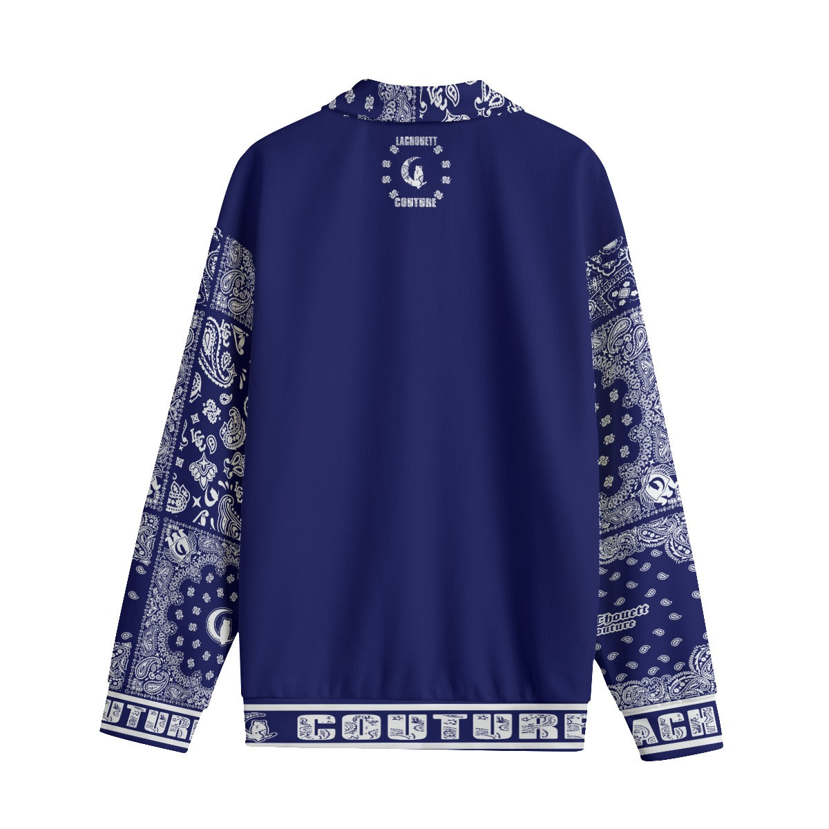 BANDANA MIX NAVY1 Unisex Lapel Collar Sweater
