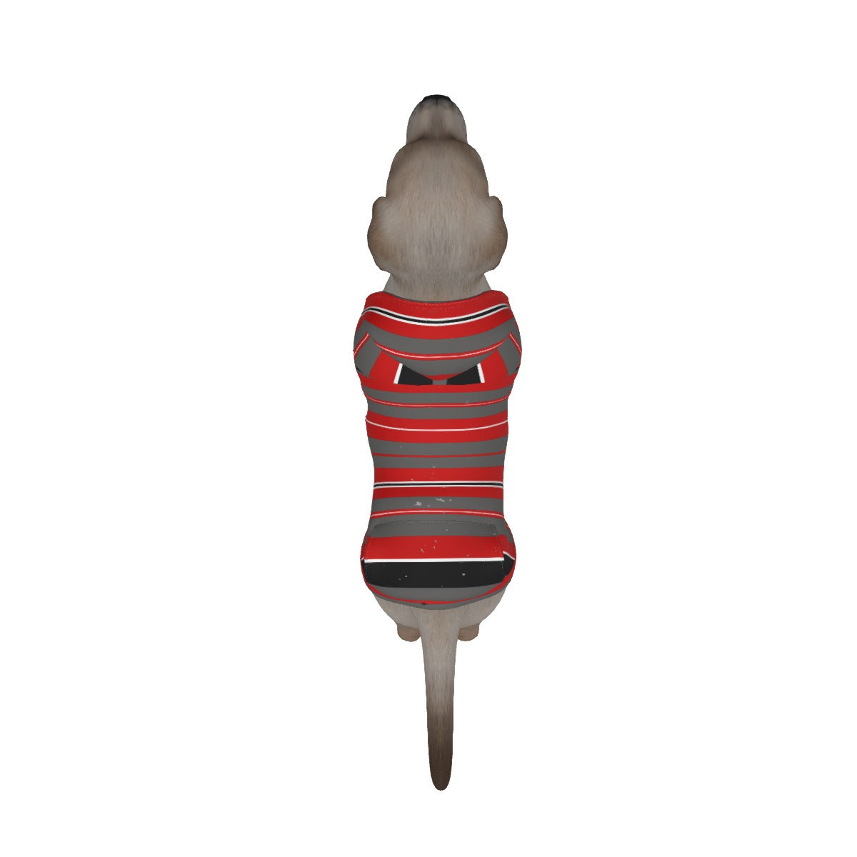 STRIPES REDGREY Dog's Pullover Hoodie
