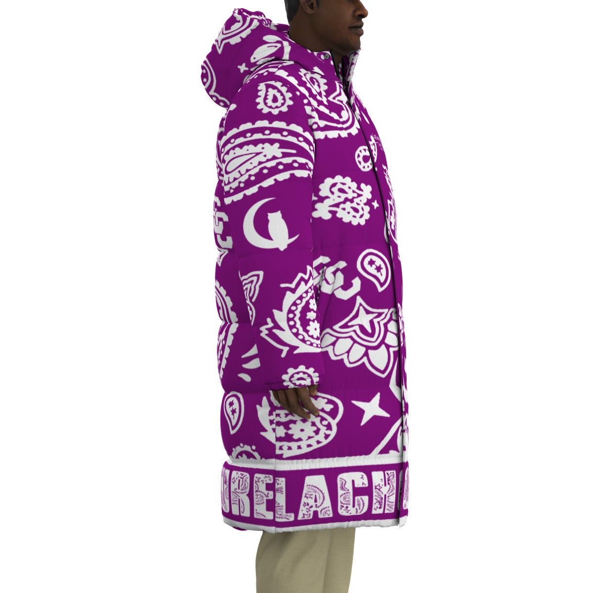 BANDANA COMPLEX GRAPES Unisex Long Down Jacket