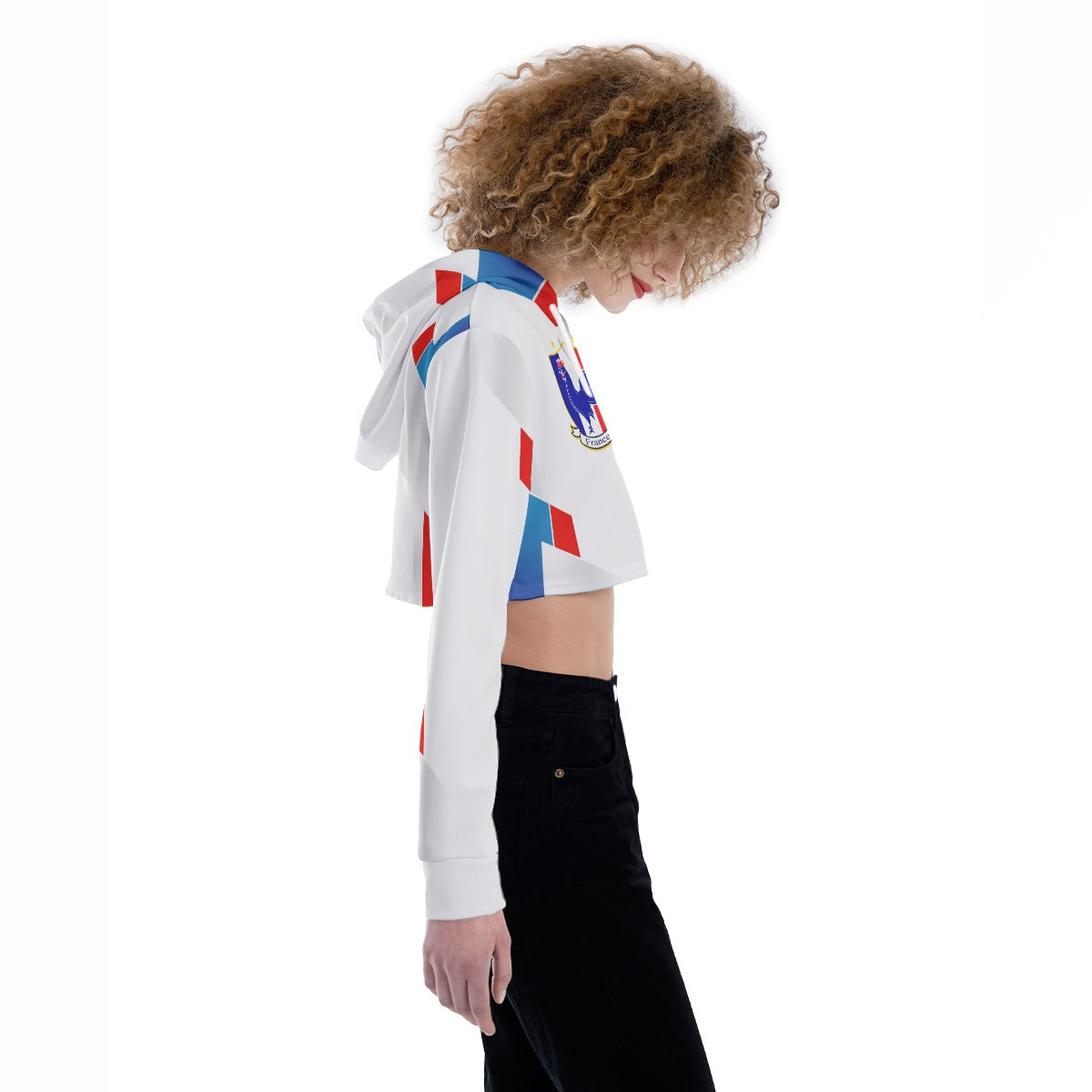 FRANCE Women's Crop Top Hoodie