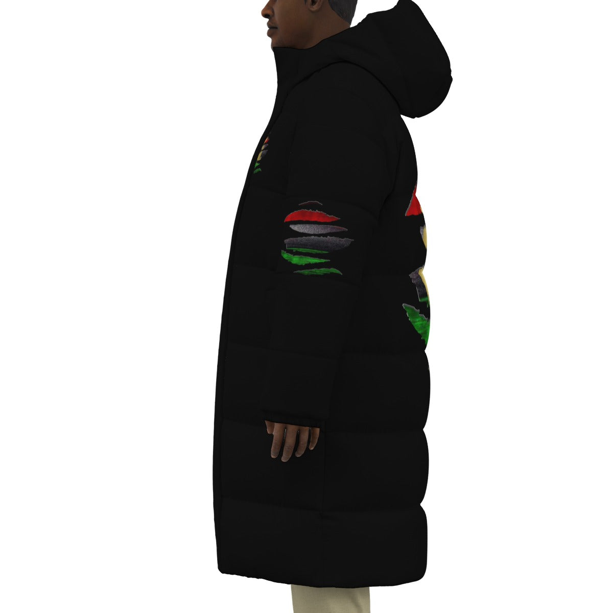 RBG RIPPED BLC Unisex Long Down Jacket