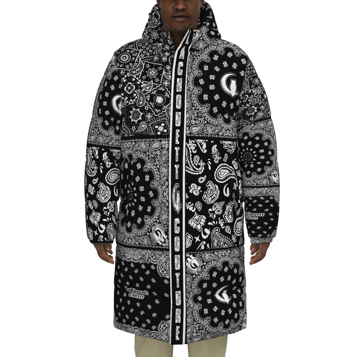 BANDANA MIX BLC Unisex Long Down Jacket
