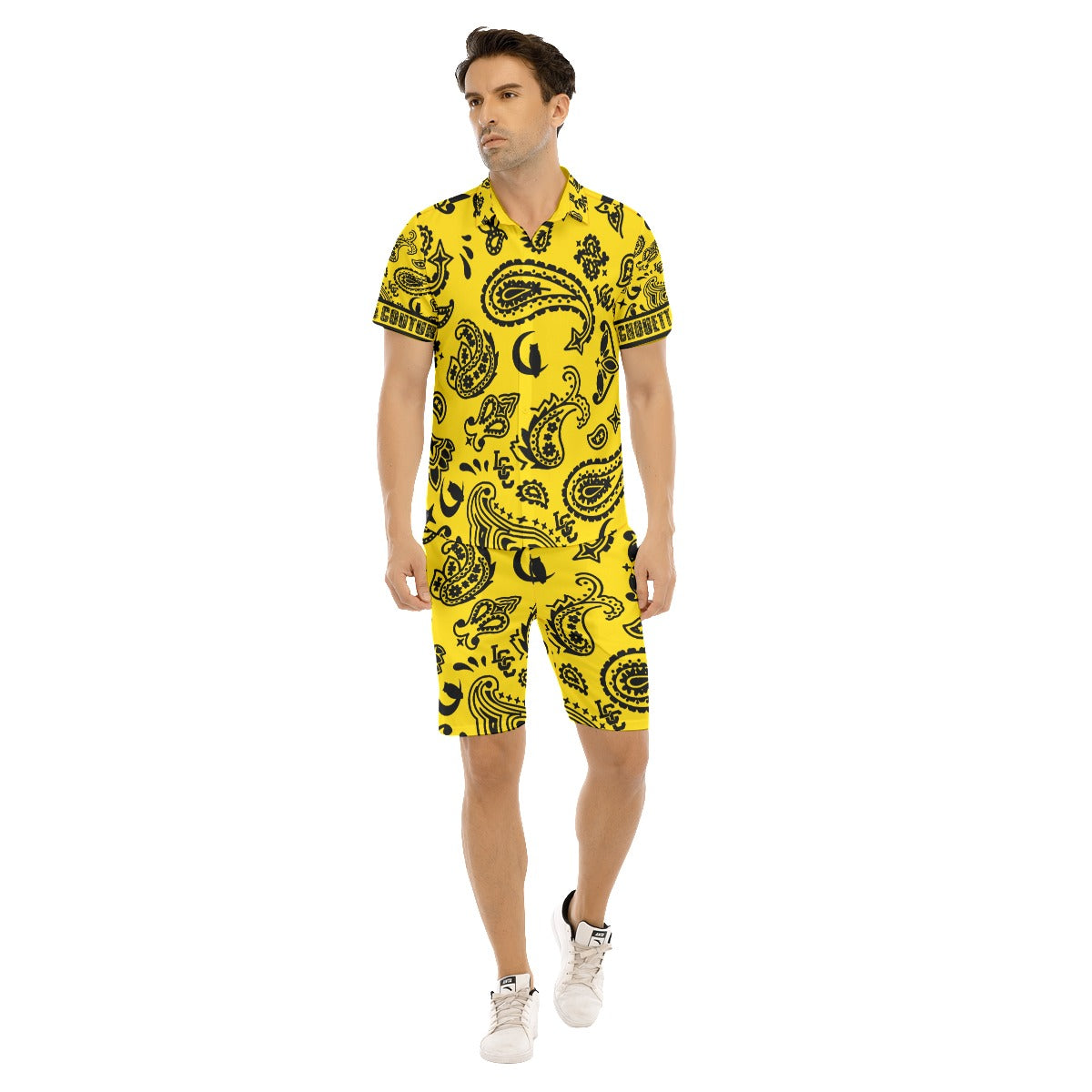 BANDANA PAISLEY L.K Men's Short Sleeve Shirt Sets