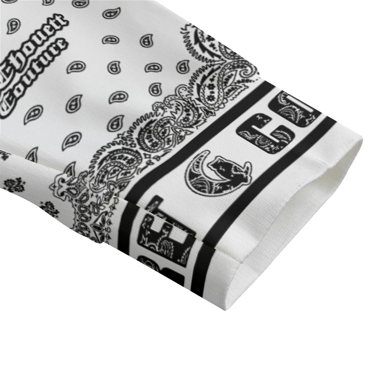 BANDANA MIX WHT Unisex Lapel Collar Sweater
