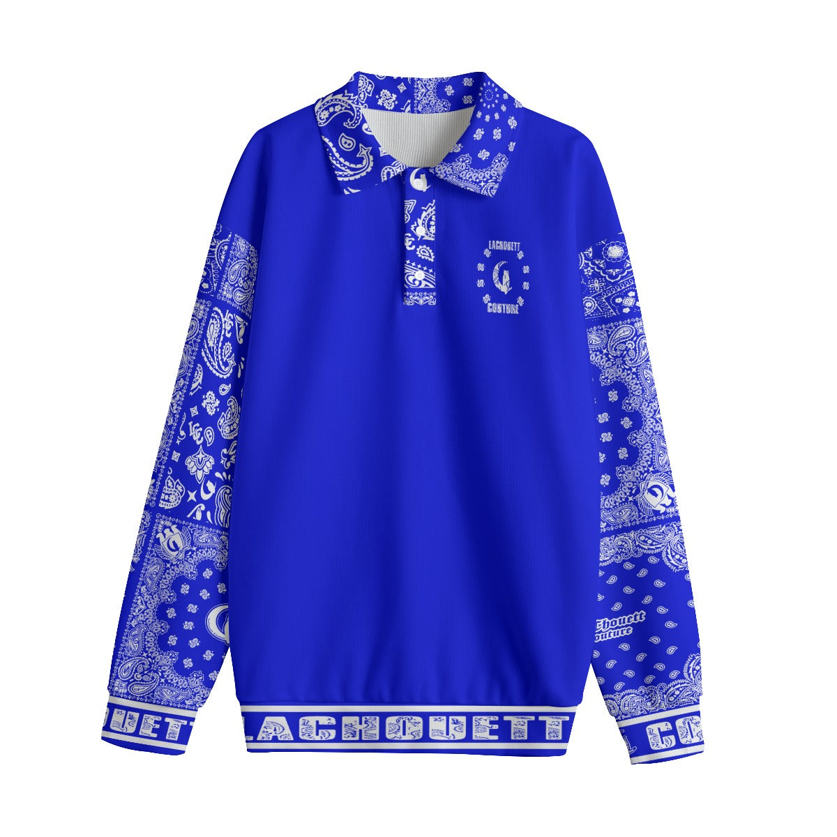 BANDANA MIX Cs'UP Unisex Lapel Collar Sweater