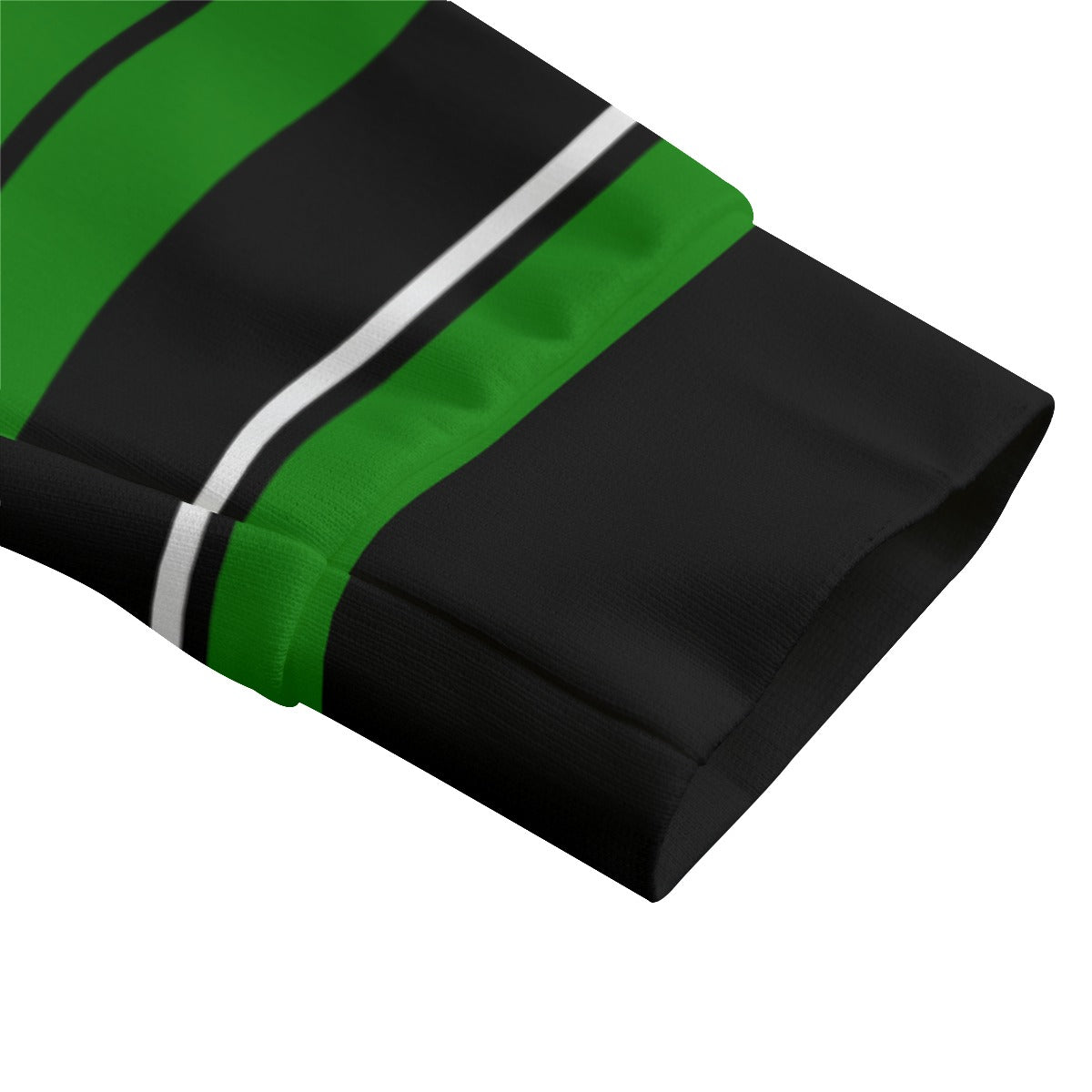 STRIPE UP GREENBLC Unisex Lapel Collar Sweater
