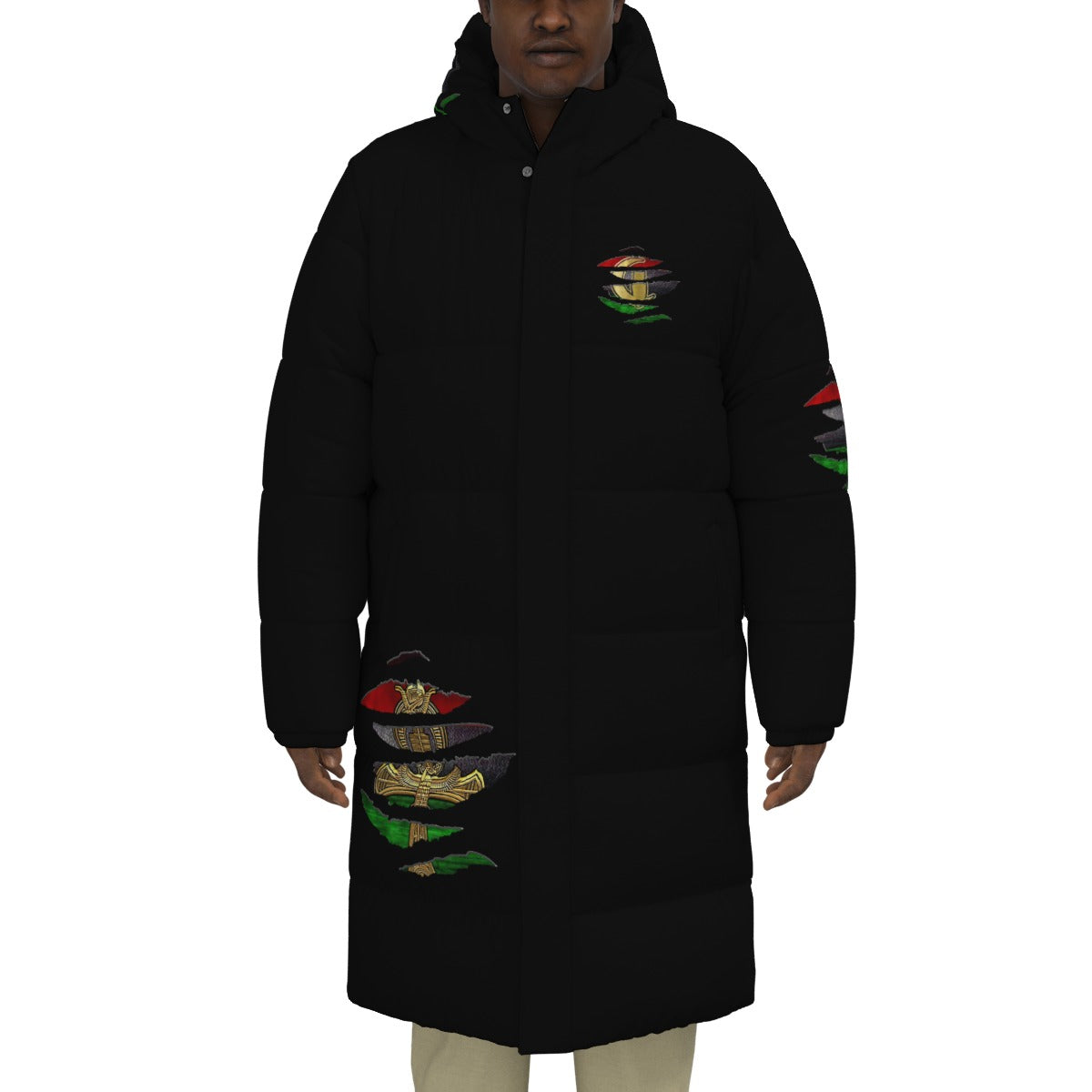 RBG RIPPED BLC Unisex Long Down Jacket