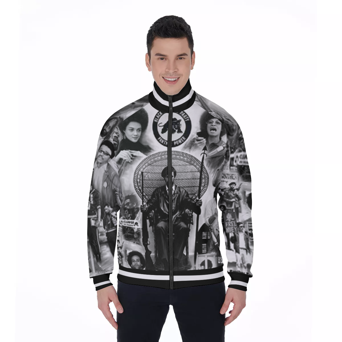 BLACK PANTHER PARTY Men's Stand Collar Jacket