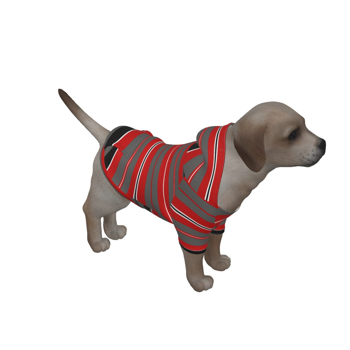 STRIPES REDGREY Dog's Pullover Hoodie