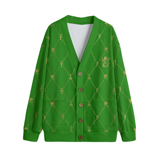 A.U.S DELUXE GREEN Unisex Cardigan With Button Closure