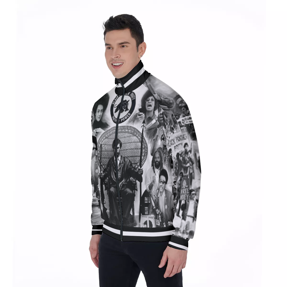 BLACK PANTHER PARTY Men's Stand Collar Jacket