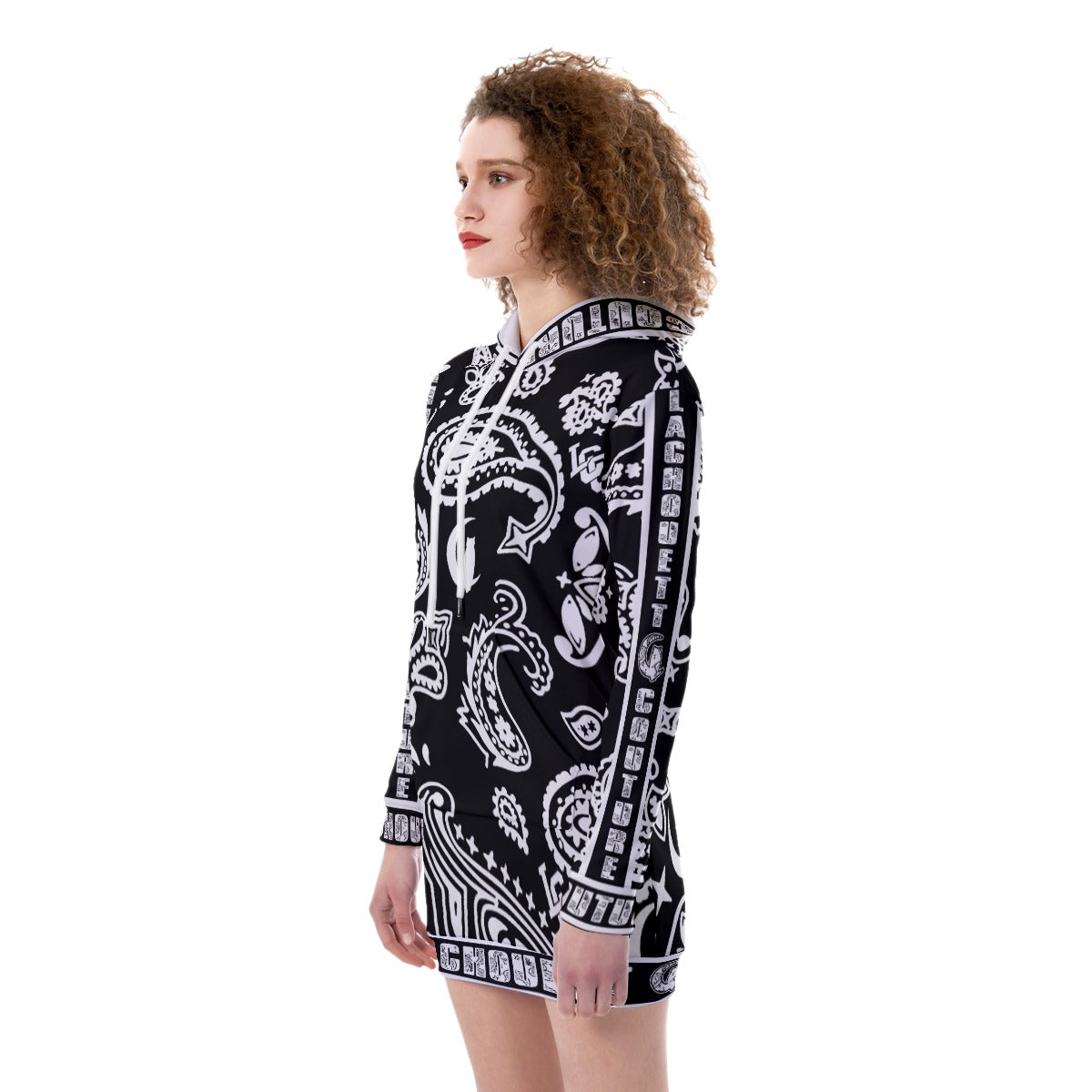 BANDANA PAISLEY BLC Women's Heavy Fleece Long Hoodie
