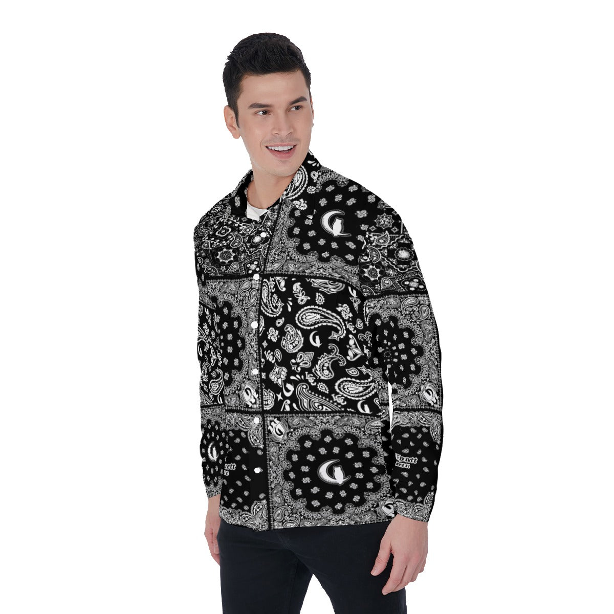 BANDANA MIX BLC Men's Long Sleeve Shirt