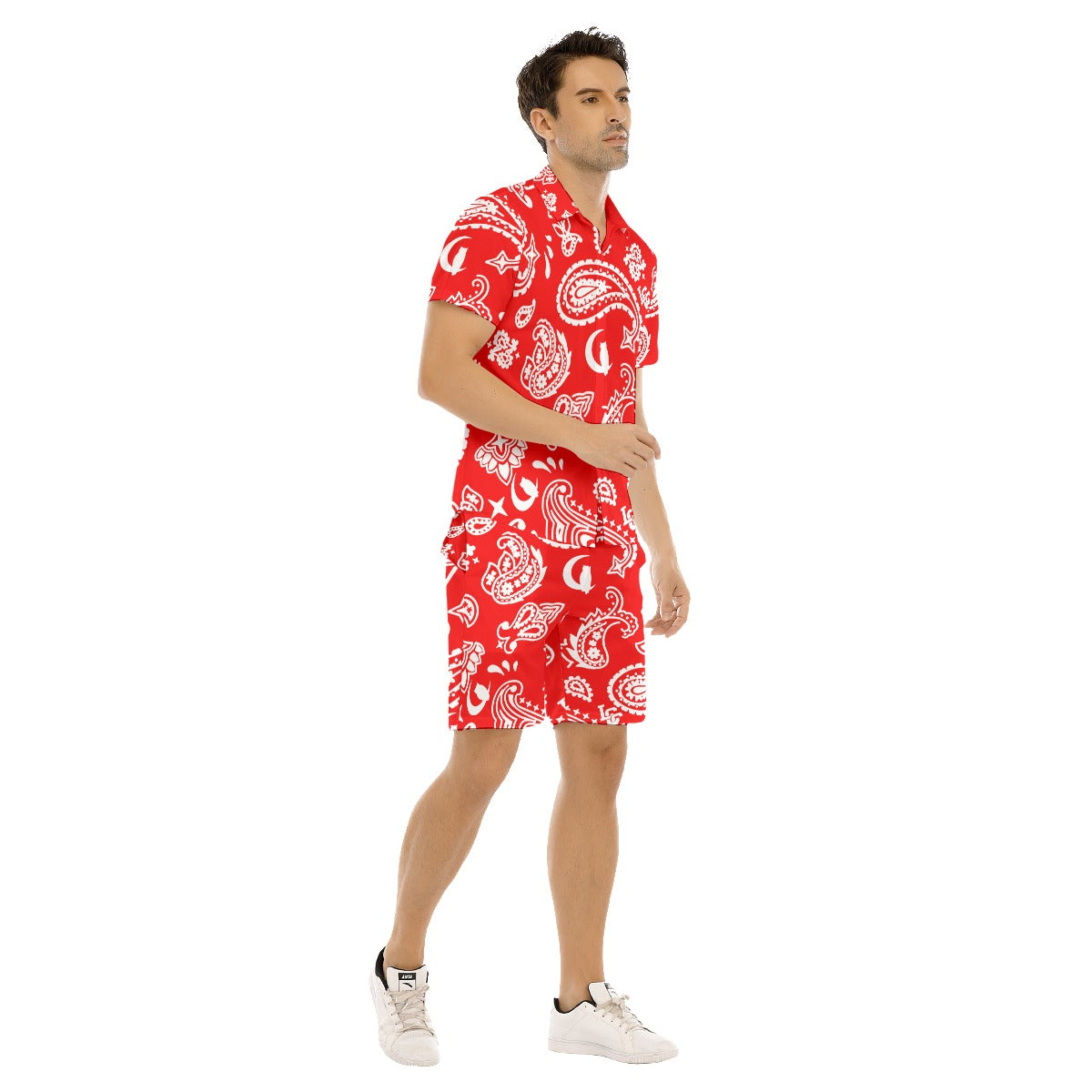 BANDANA PAISLEY Bs'UP Men's Short Sleeve Shirt Sets