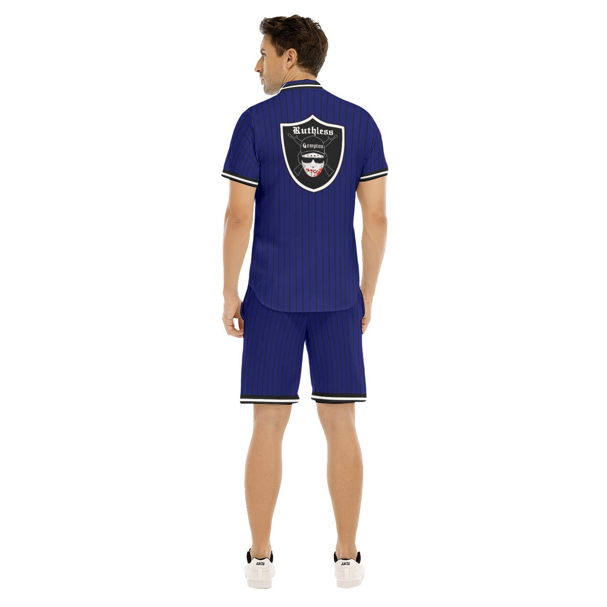EAZY-E RUTHLESS NAVY Men's Short Sleeve Shirt Sets
