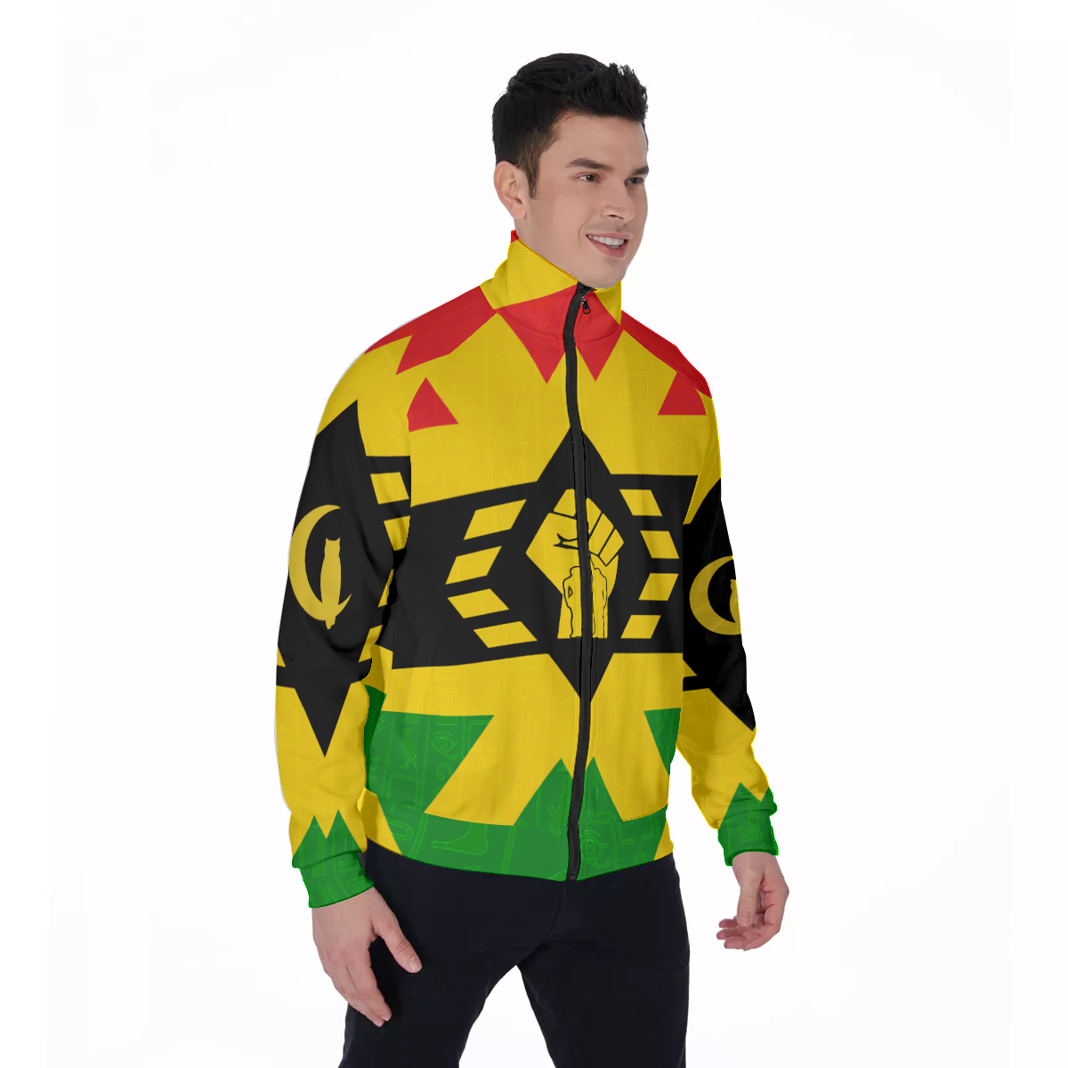 FIST UP RBG Men's Stand Collar Jacket