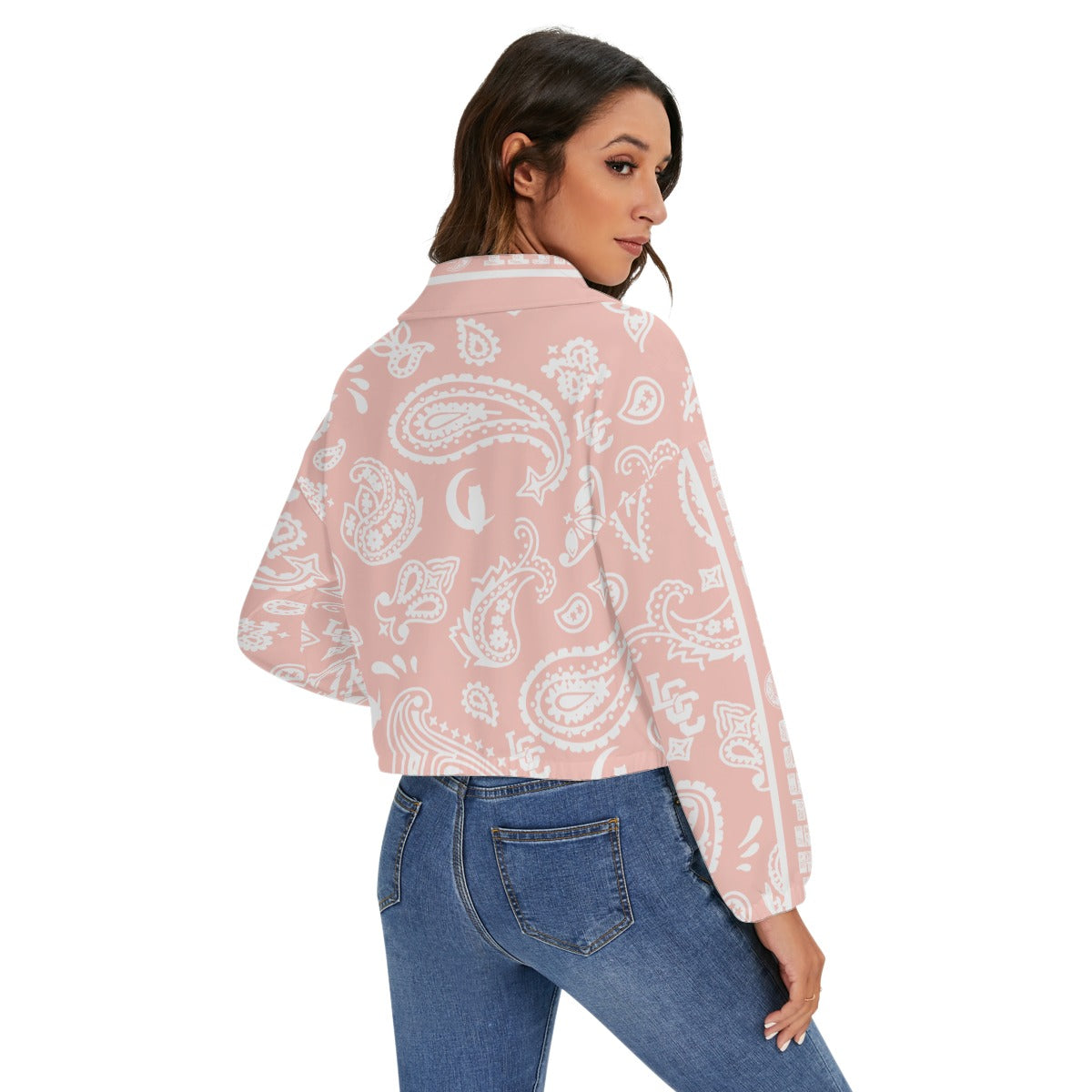 BANDANA PAISLEY PINKISH Women's Zip Jacket
