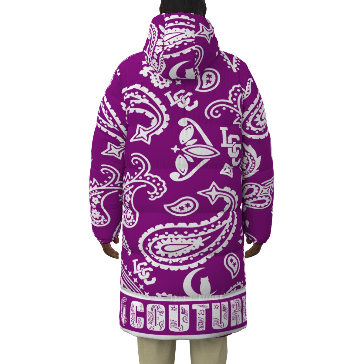 BANDANA COMPLEX GRAPES Unisex Long Down Jacket