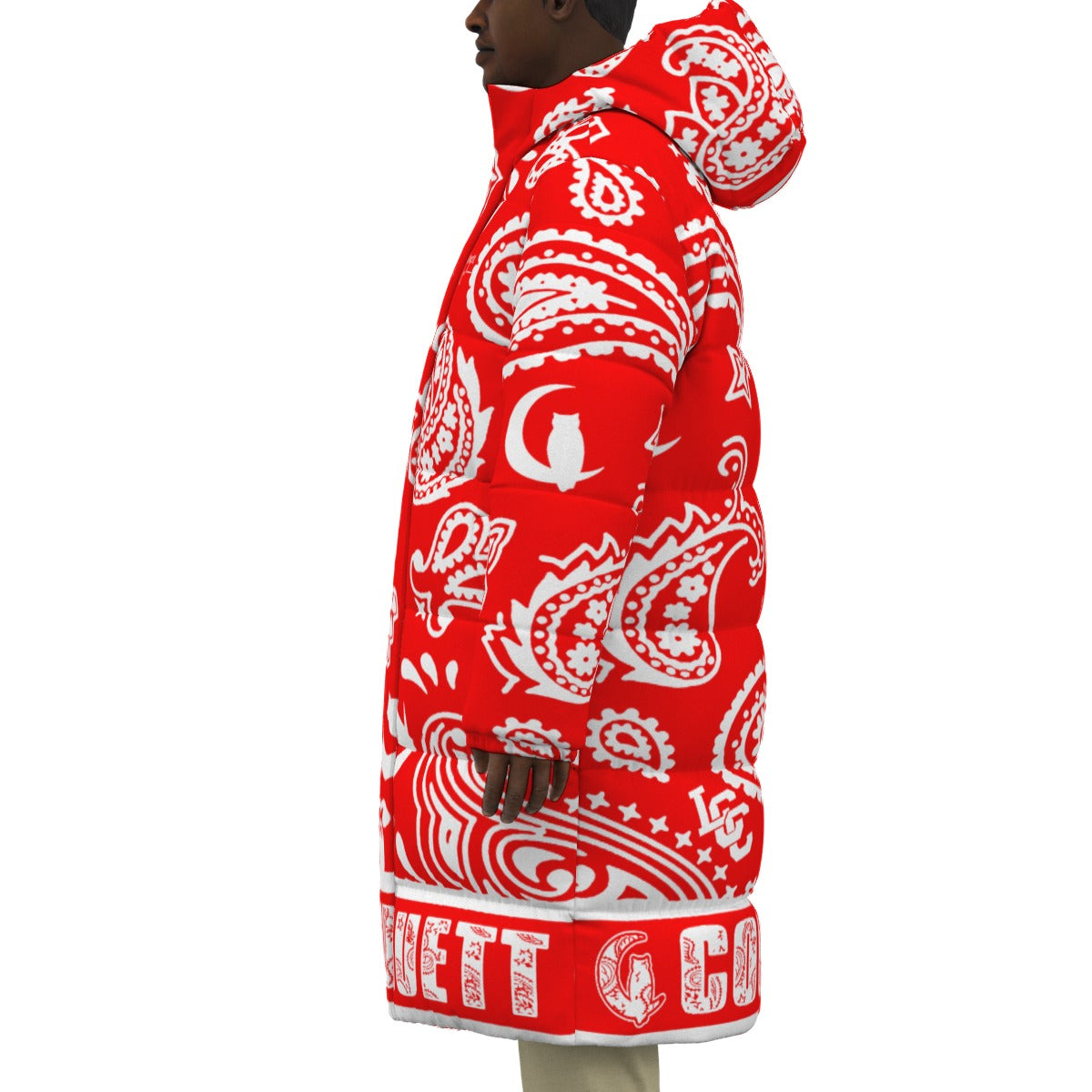 BANDANA COMPLEX Bs'UP Unisex Long Down Jacket