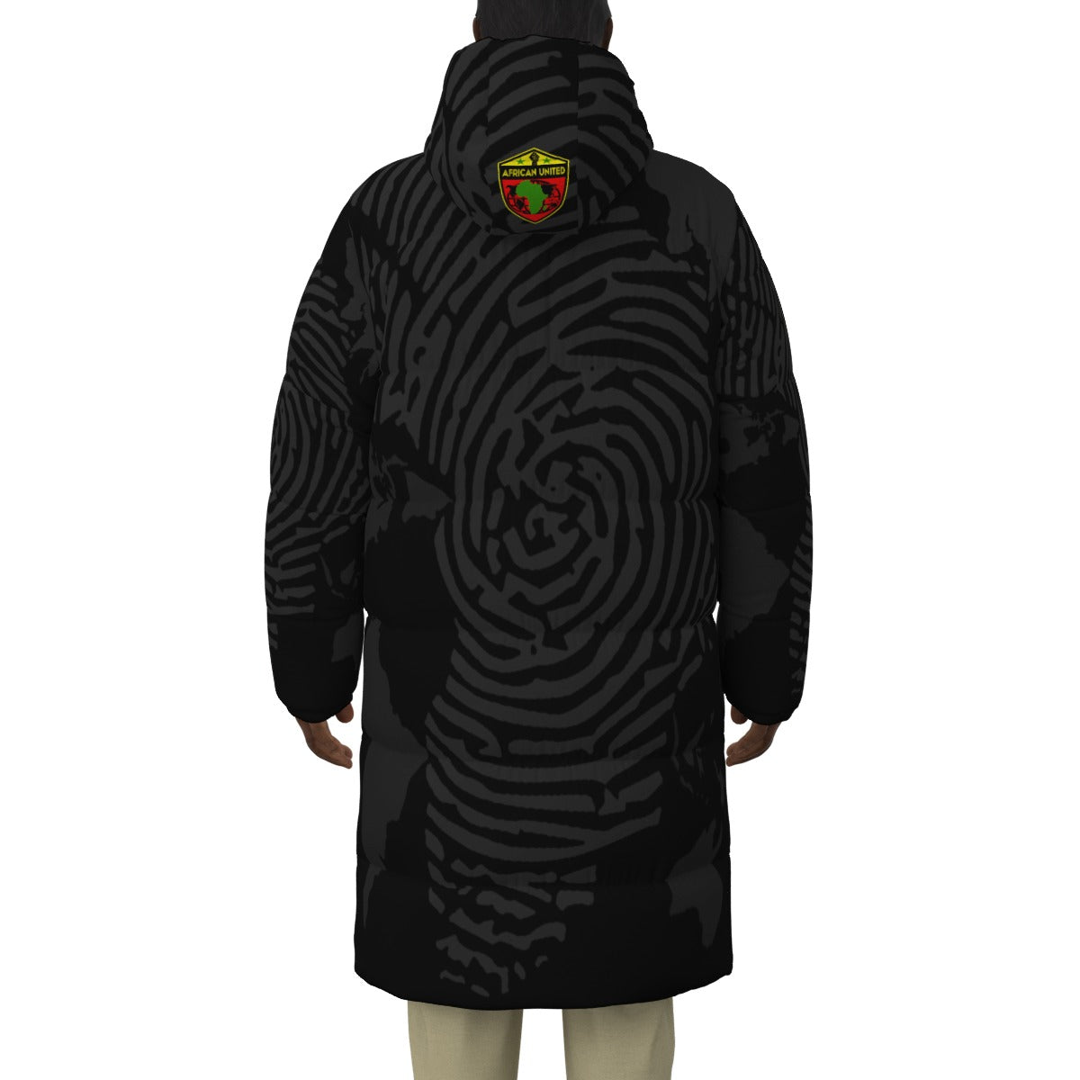 AFRICAN UNITED BLC Unisex Long Down Jacket
