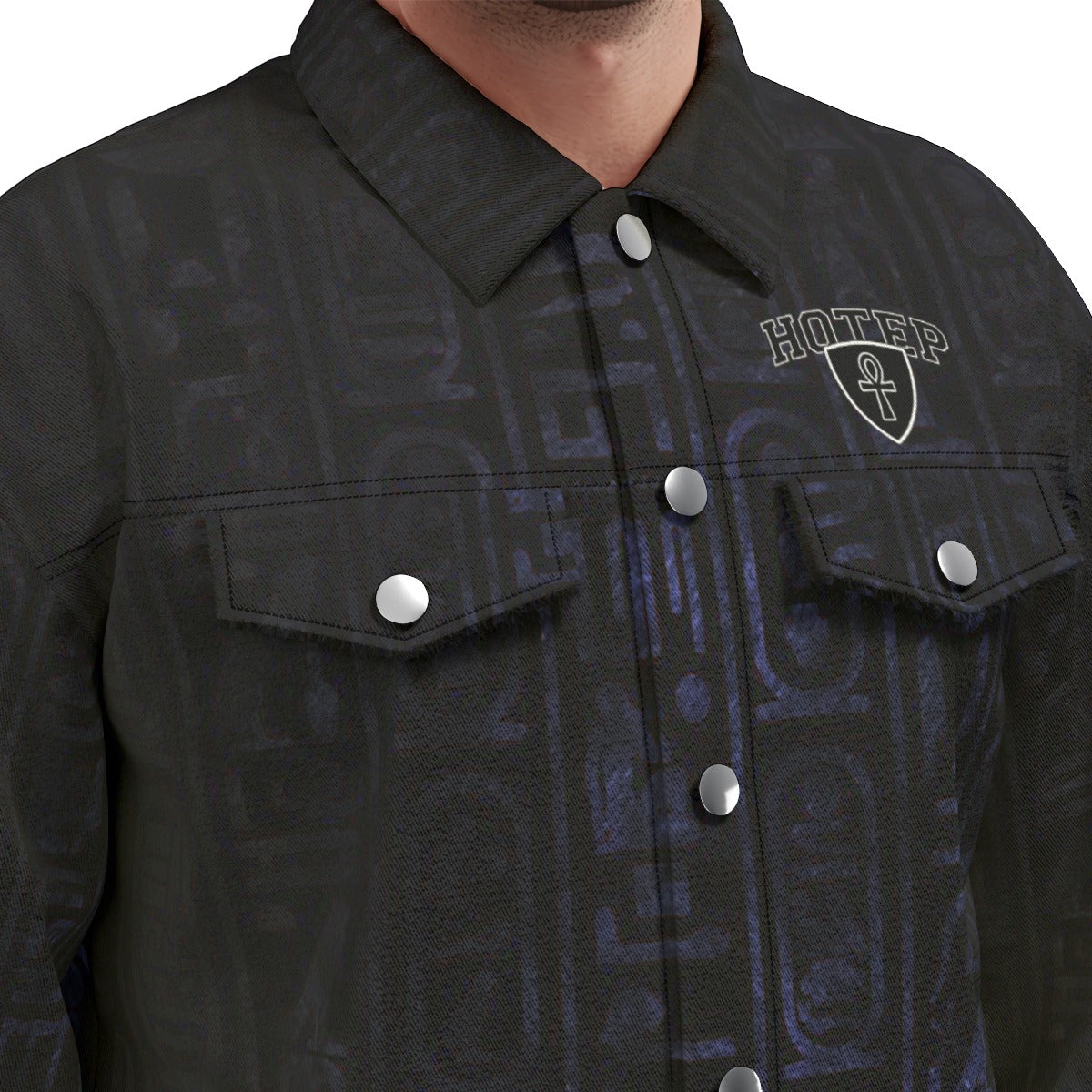 HOTEP ANKH Unisex Lapel Jacket Cotton
