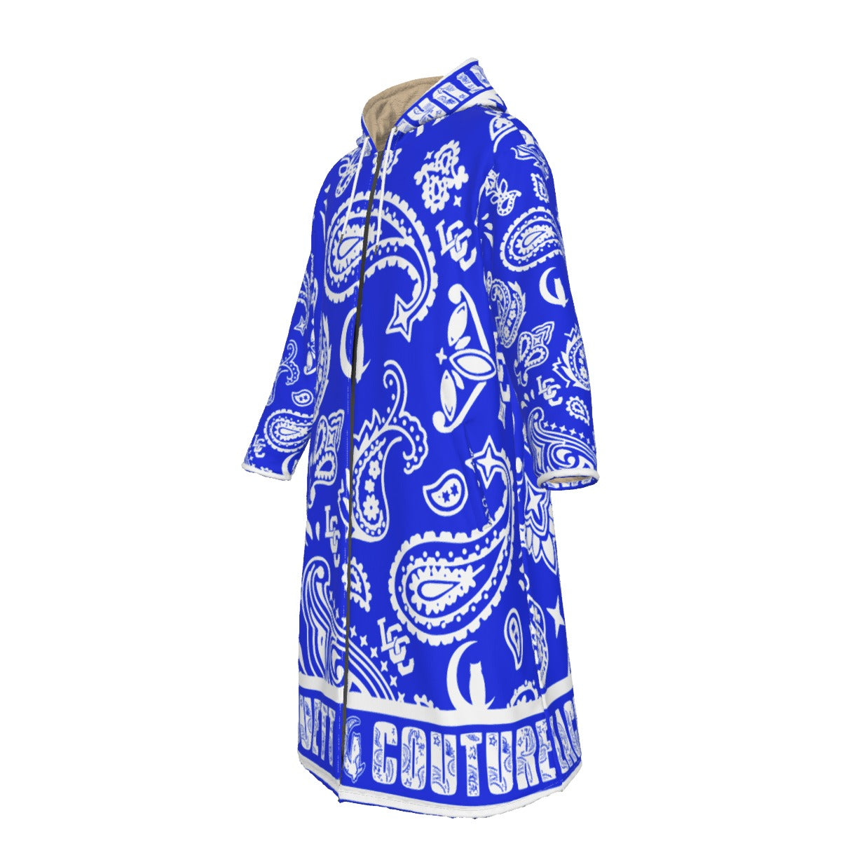 BANDANA PAISLEY Cs'UP Unisex Long Fleece Zip Up Windbreaker