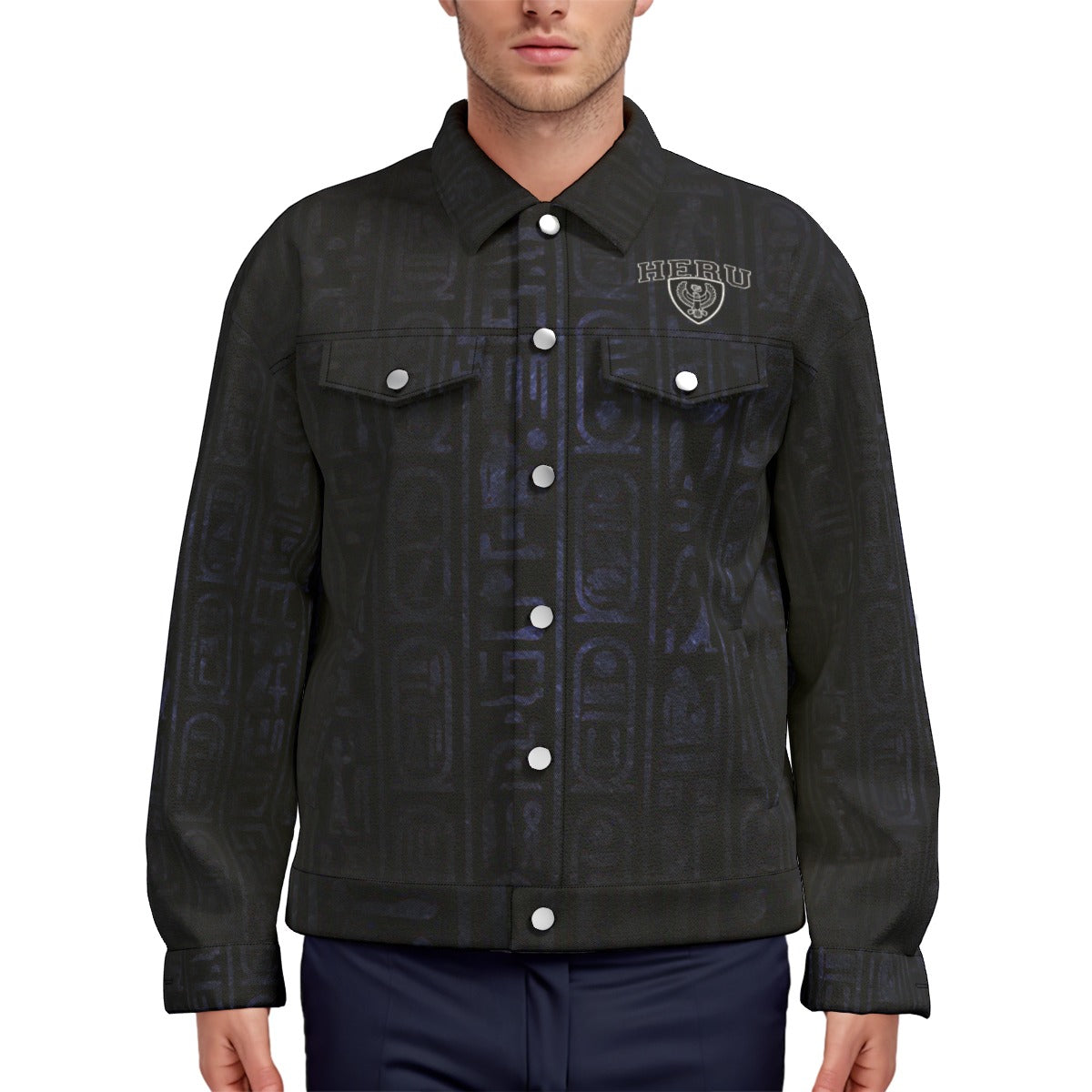 HOTEP HERU Unisex Lapel Jacket  Cotton