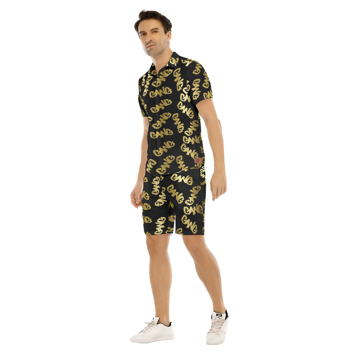 GANG X3 GOLDBLC Men's Short Sleeve Shirt Set
