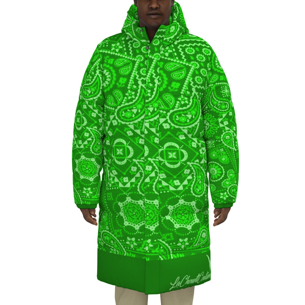 BANDANA DELUXE GREEN Unisex Long Down Jacket