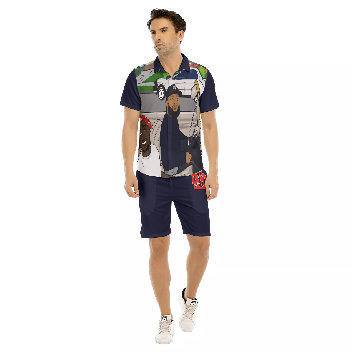 ANGELS OF THE HOOD Men's Short Sleeve Shirt Sets