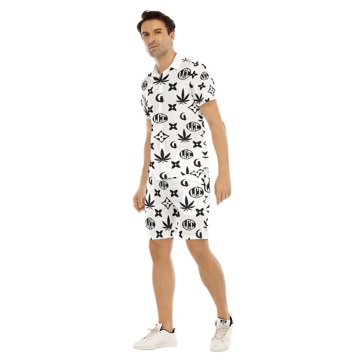 LCC WEEDY WHT Men's Short Sleeve Shirt Sets