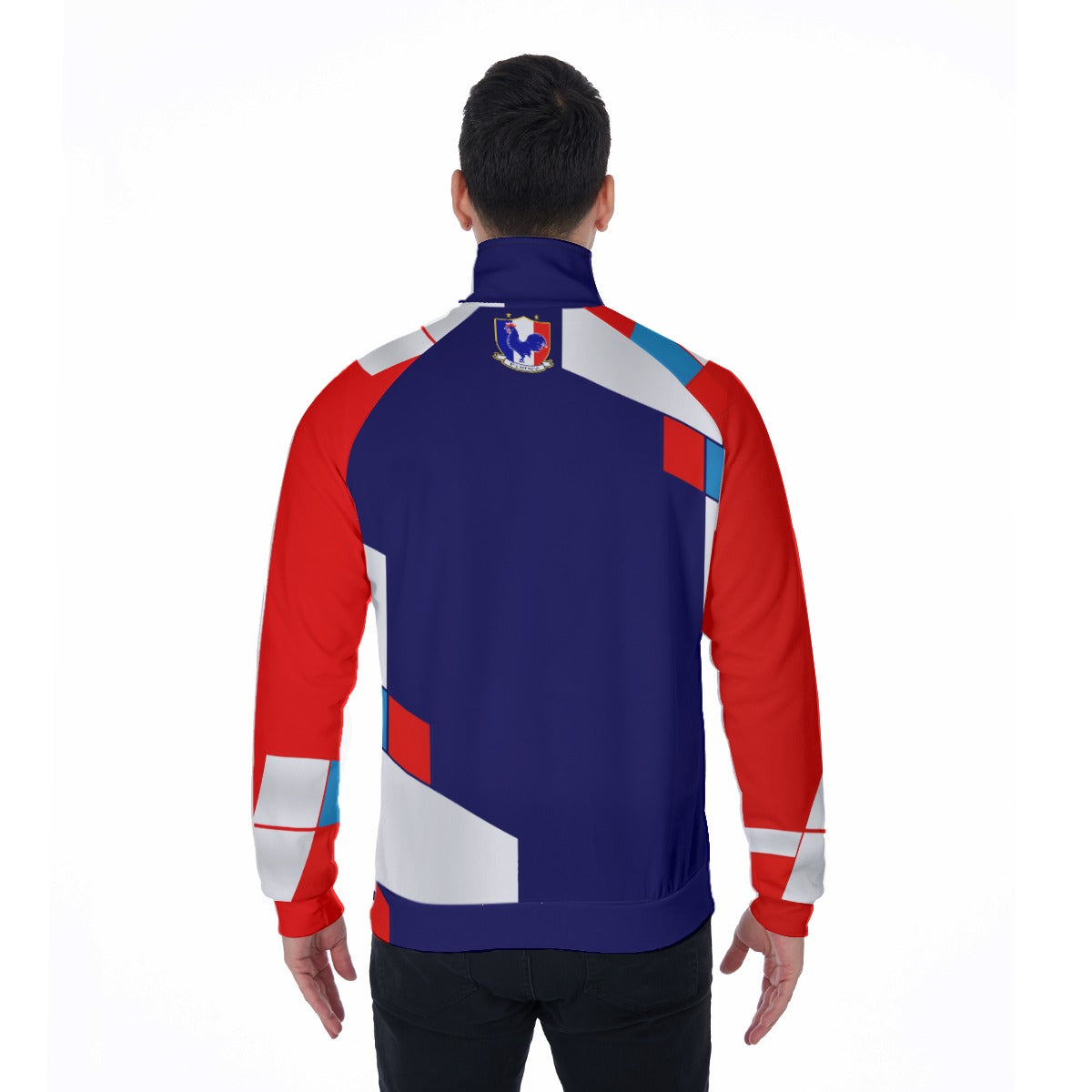 FRANCE BLUERED Men's Stand Collar Jacket