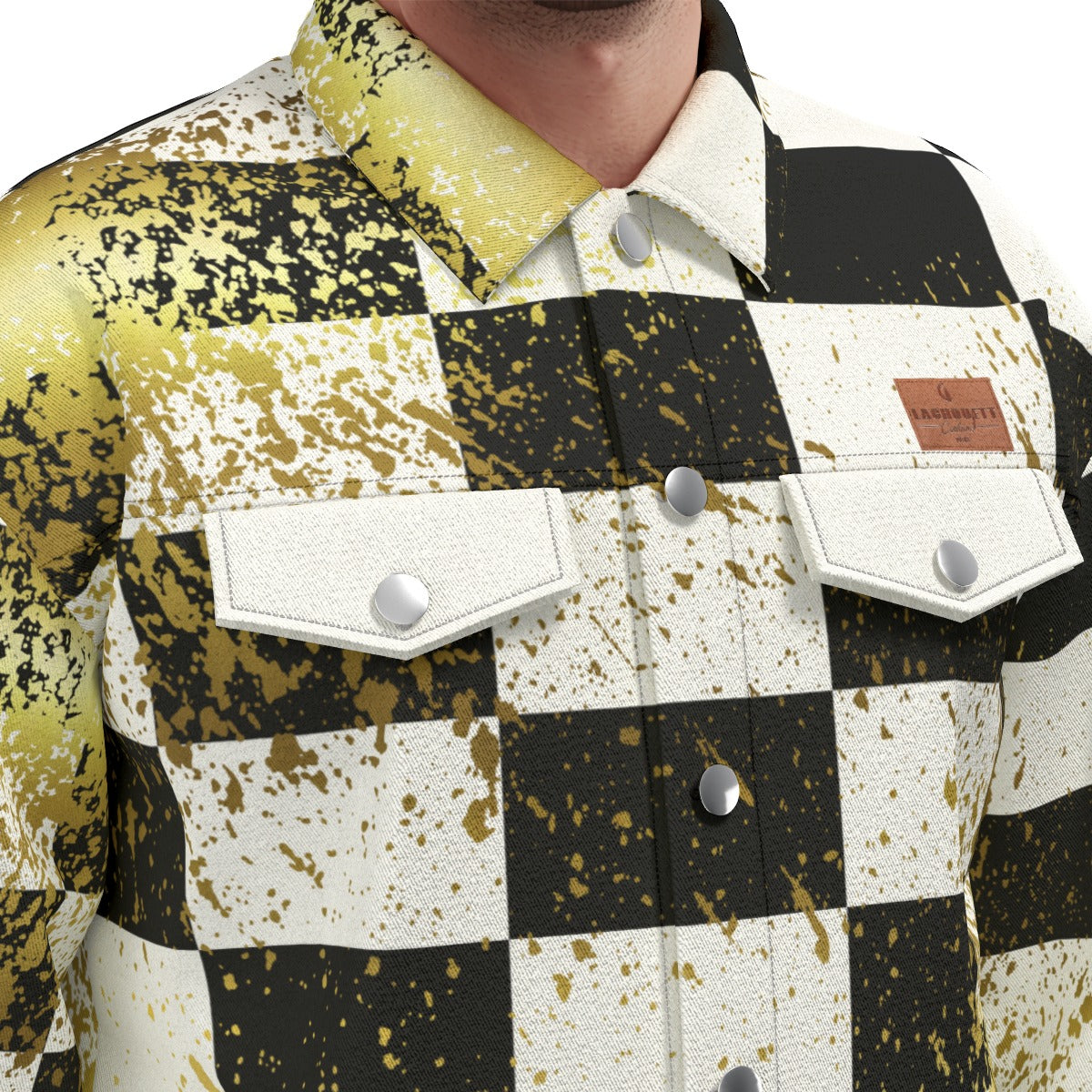 DAMIER IN GOLD Unisex Lapel Jacket