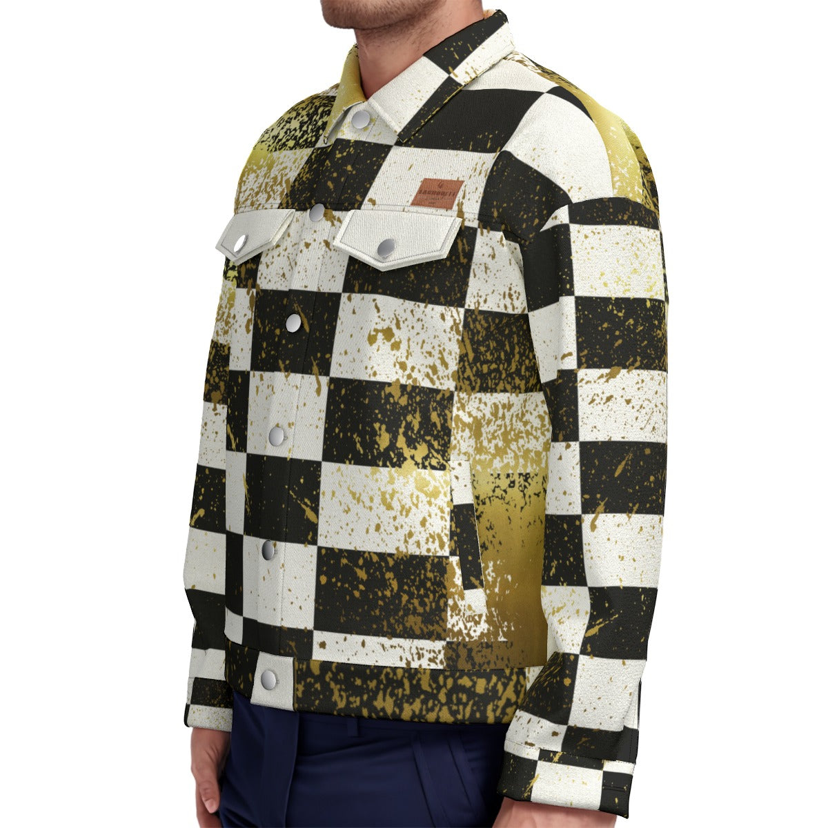 DAMIER IN GOLD Unisex Lapel Jacket