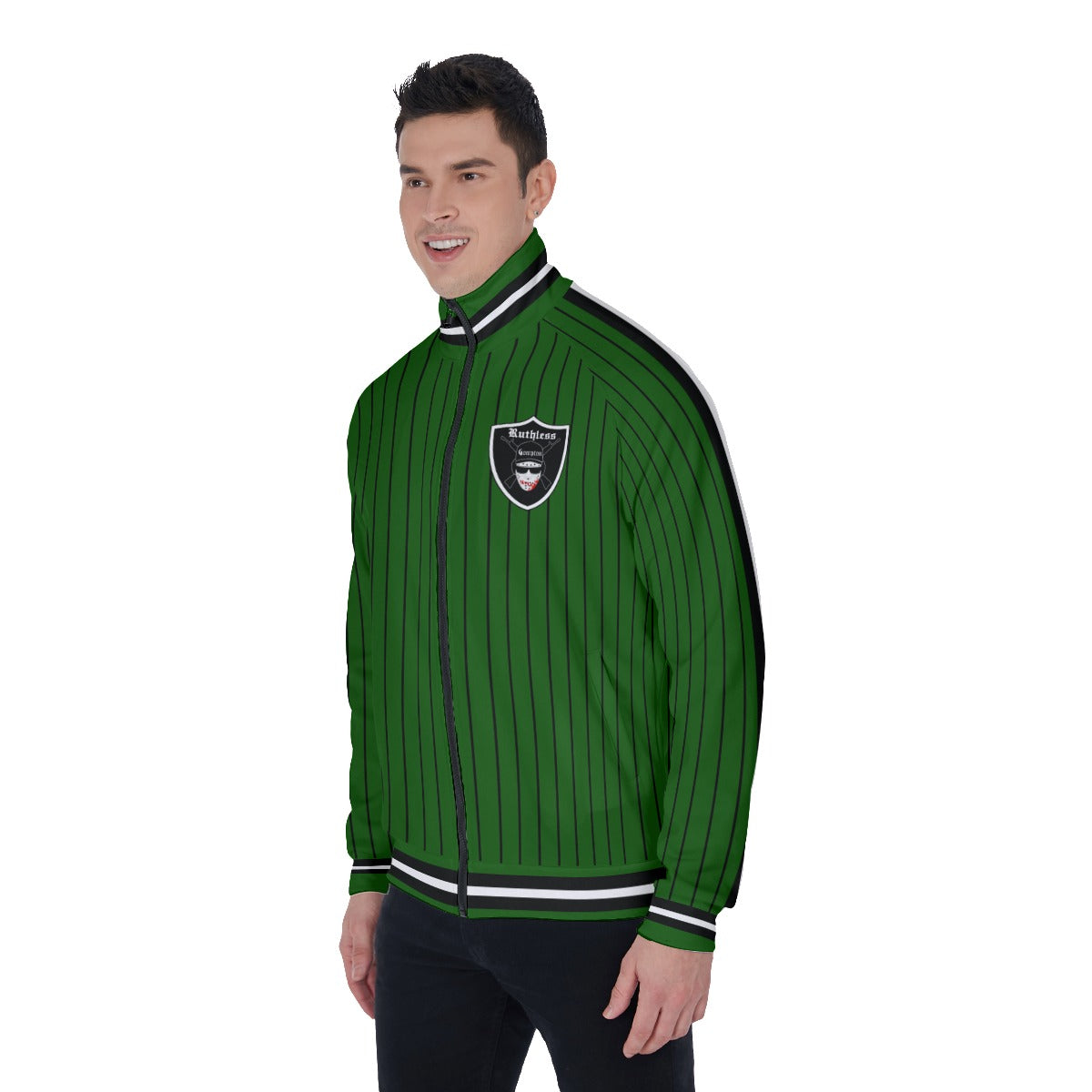 EAZY-E RUTHLESS KAKI Men's Stand Collar Jacket