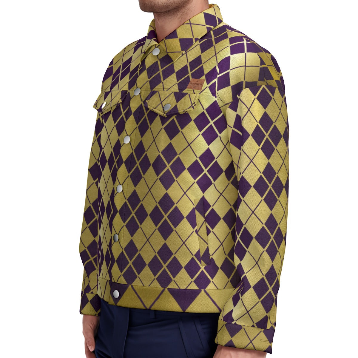 ARLEQUIN GRAPES Unisex Lapel Jacket Cotton
