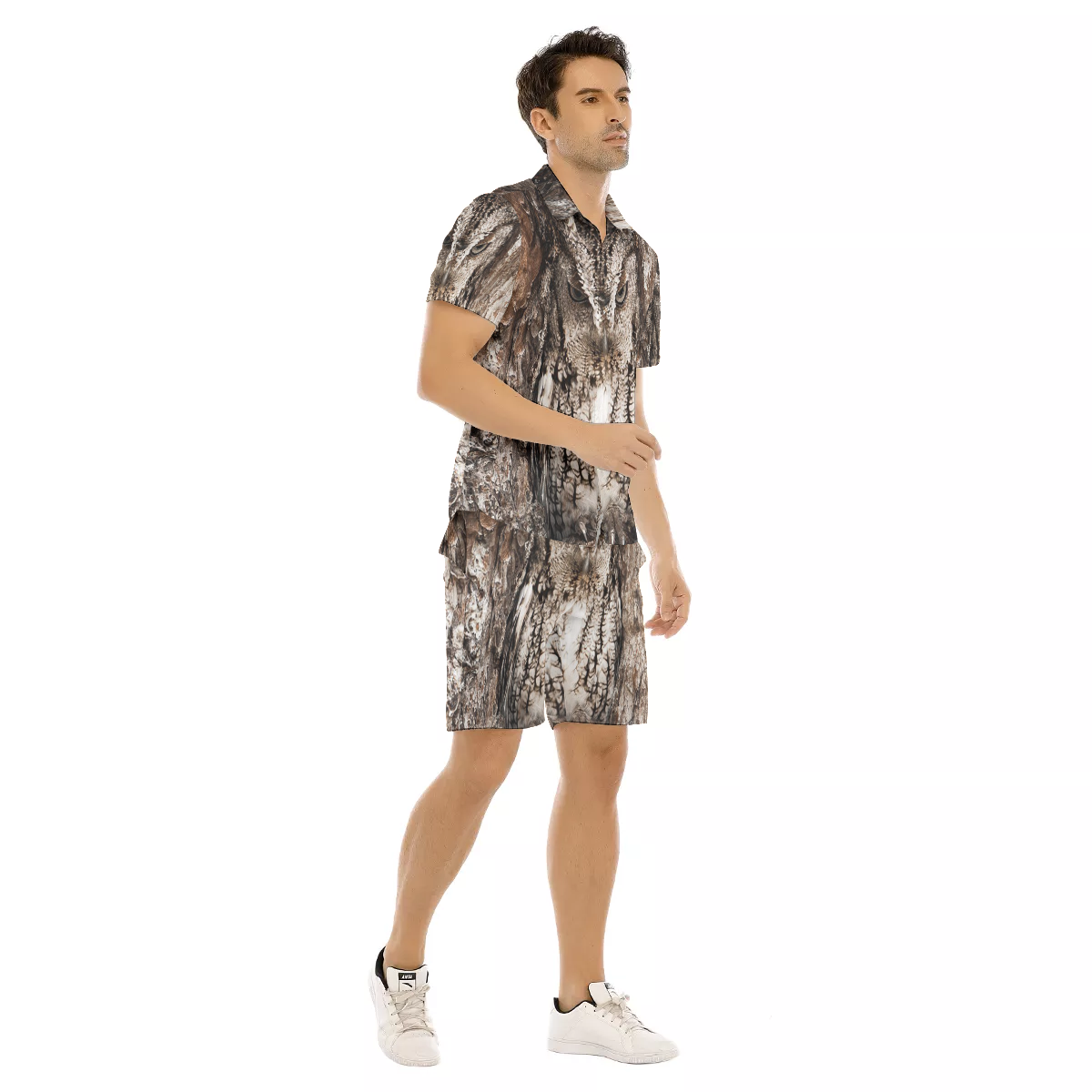 OWL WOOD Men's Short Sleeve Shirt Sets
