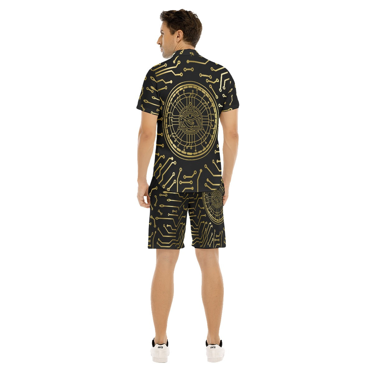 CRYTO KMT BLC Men's Short Sleeve Shirt Sets