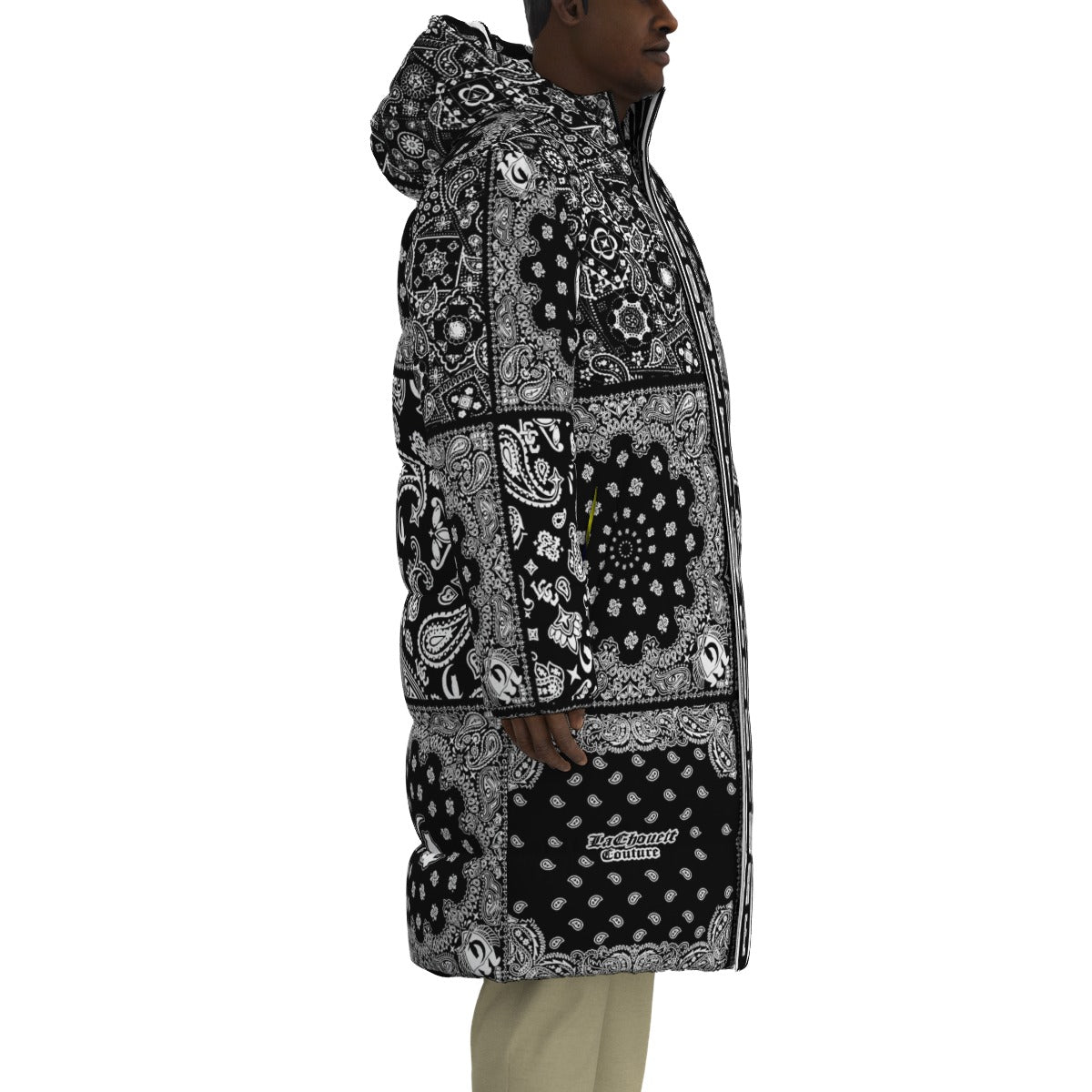 BANDANA MIX BLC Unisex Long Down Jacket
