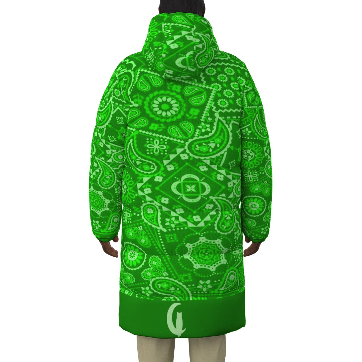 BANDANA DELUXE GREEN Unisex Long Down Jacket