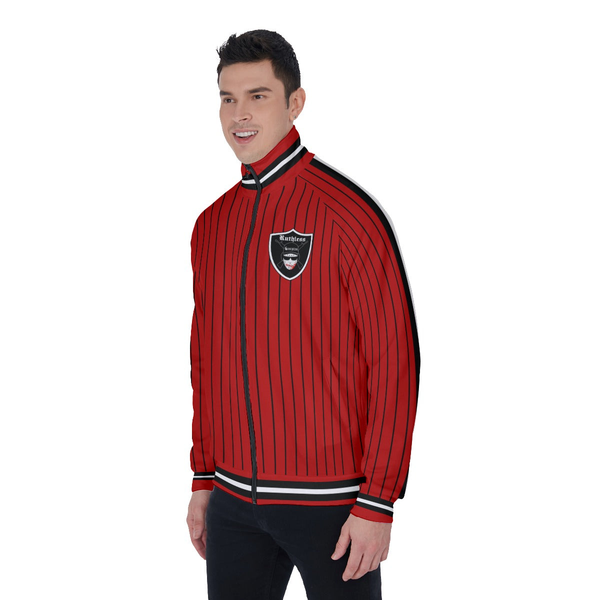 EAZY-E RUTHLESS RED Men's Stand Collar Jacket