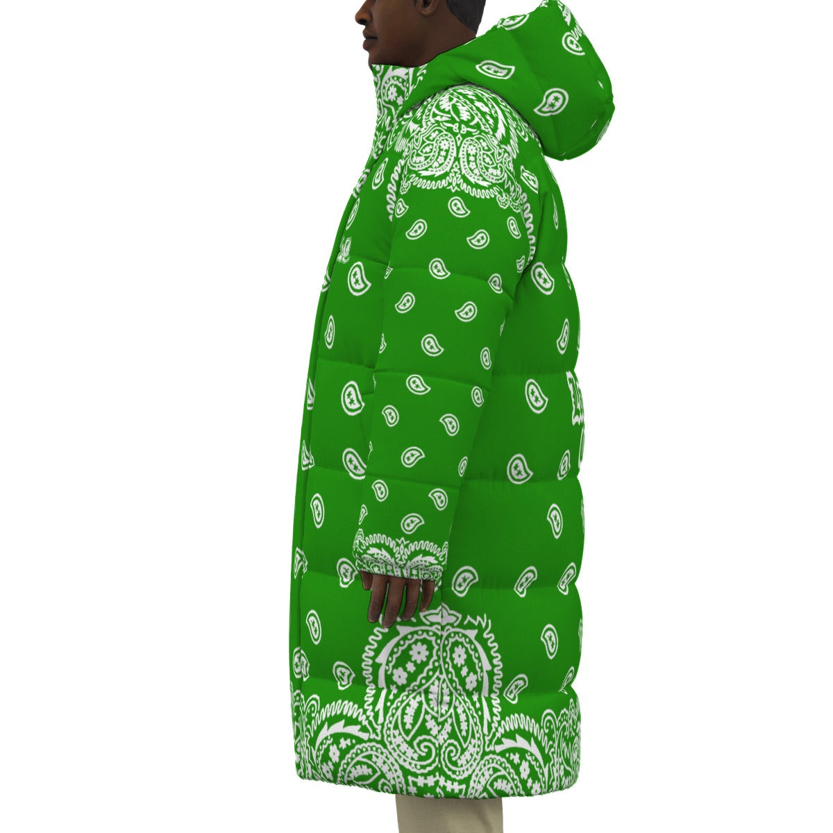 BANDANA FULLY GREEN Unisex Long Down Jacket
