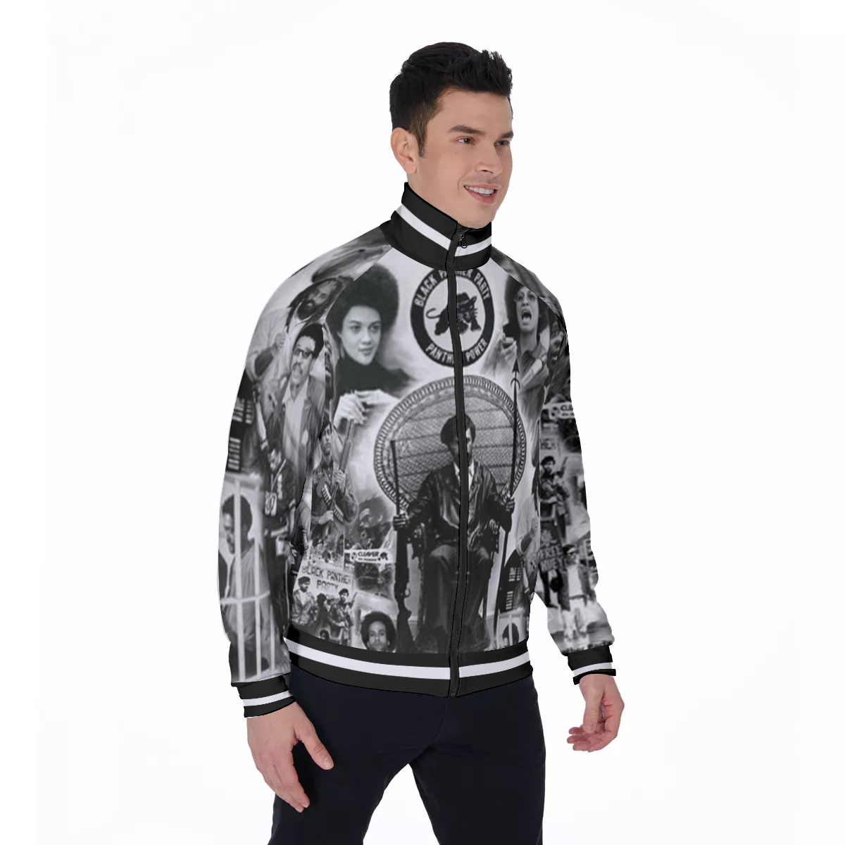 BLACK PANTHER PARTY Men's Stand Collar Jacket