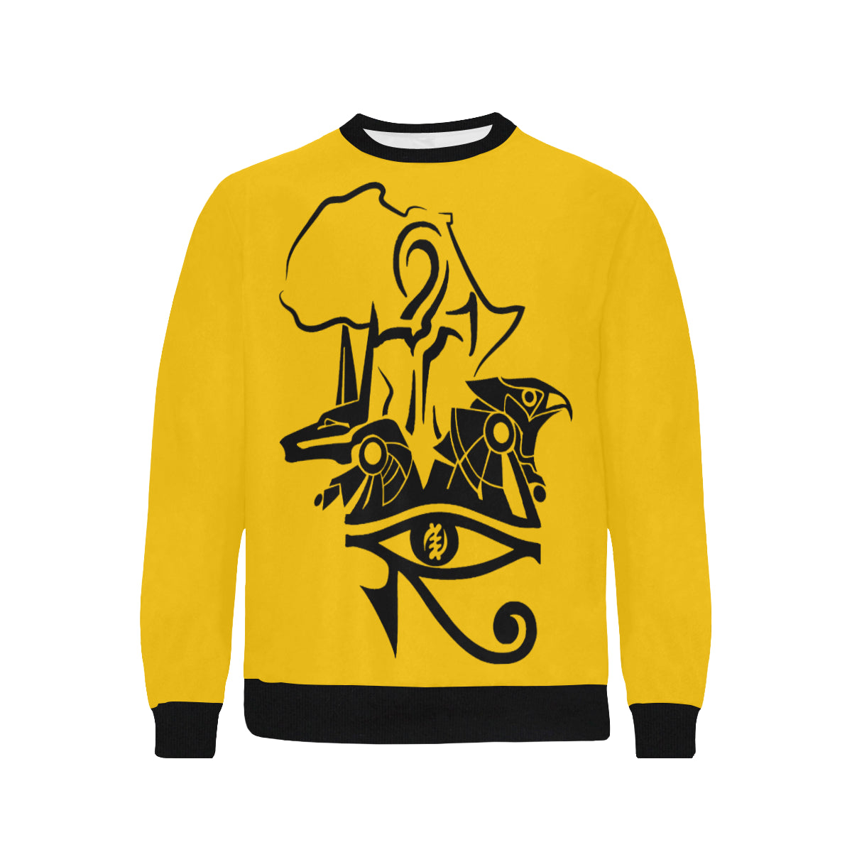 ANUBIS AND HERU YLW Men's Rib Cuff Crew Neck Sweatshirt