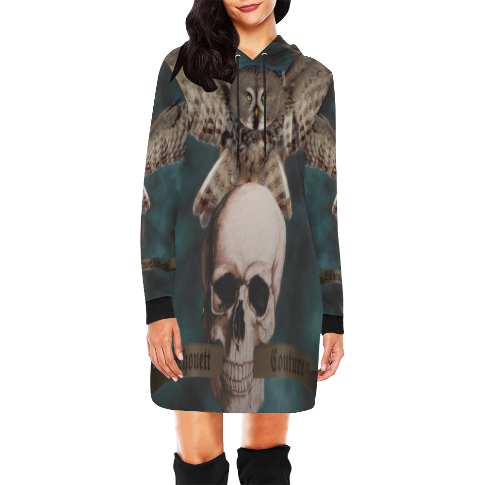 LCC ROCK N ROLL All Over Print Hoodie Mini Dress (Model H27)